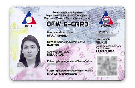 ofw ecard application form|E.